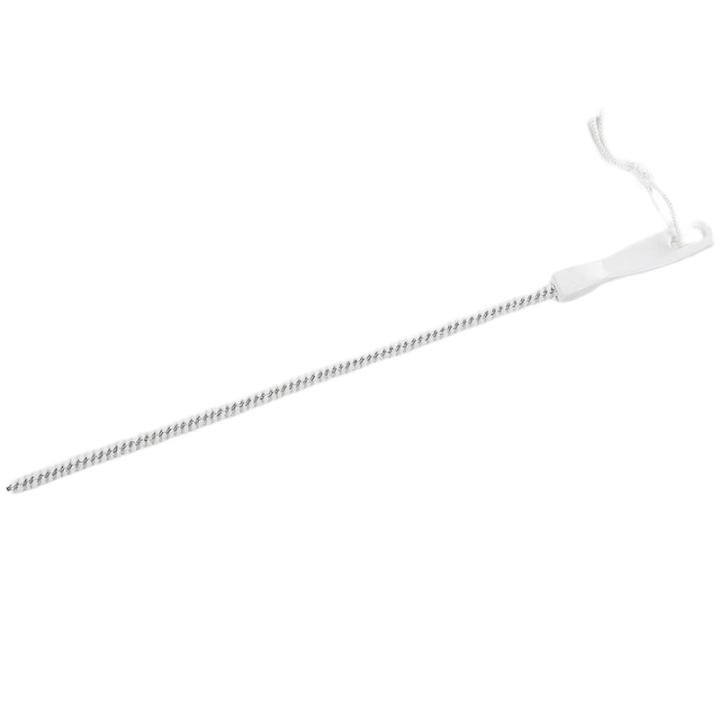 Brushtech B135C Sink Drain Hair Removal Brush 17.25 x .5 inches White