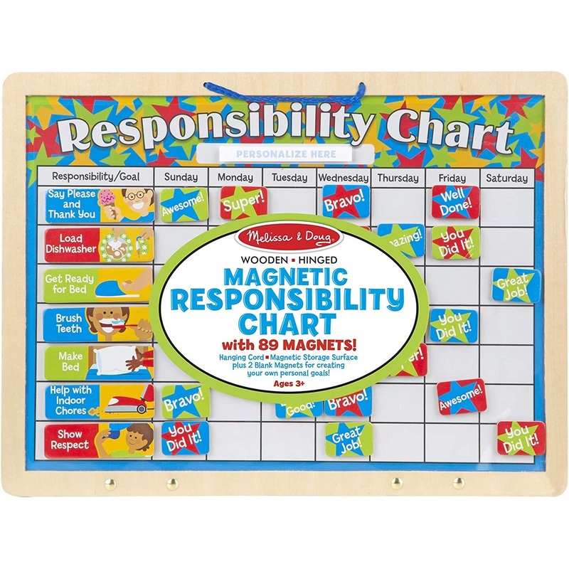 Melissa & Doug Magnetic Responsibility Chart for Encouraging Positive Behaviors