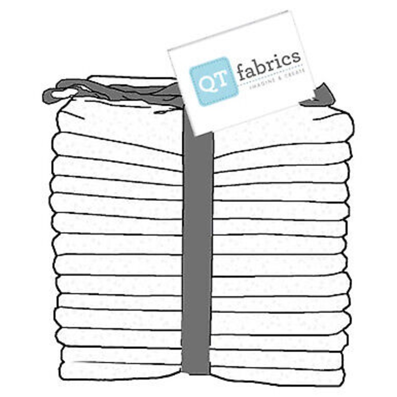 Quilting Illusions Set of 15 Fat Quarters White on White All Cotton