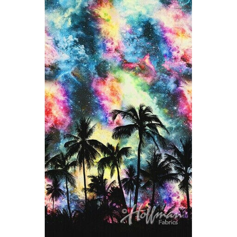 Raving Tides~Spectrum Digital Panel 27″ x 44″  Cotton Fabric by Hoffman