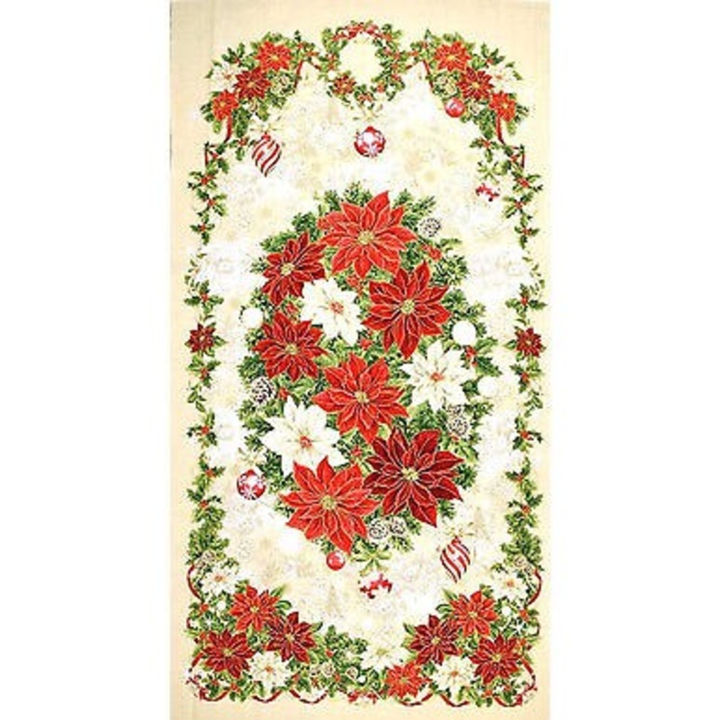 Rejoice Metallic fabric Panel 23×44″ by P & B Textiles. Sold by the panel