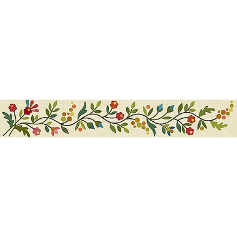 Spring Bouquet Blk 10 Laser Cut fusible Applique  Laundry Backet Quilts