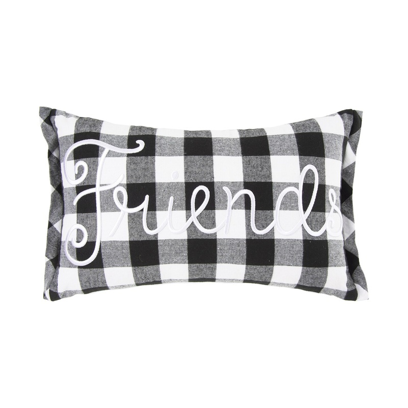 12″ x 20″ Friend Embroidered Throw Pillow
