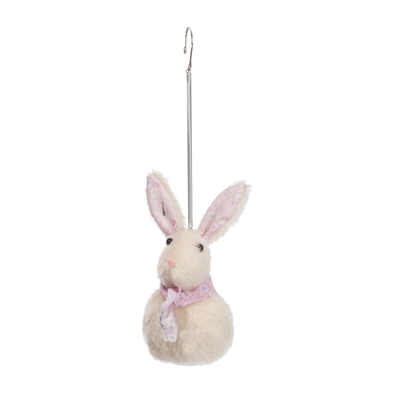 Fluffy Spring Easter Bunny Rabbit Decorative Hanging Tree Ornament