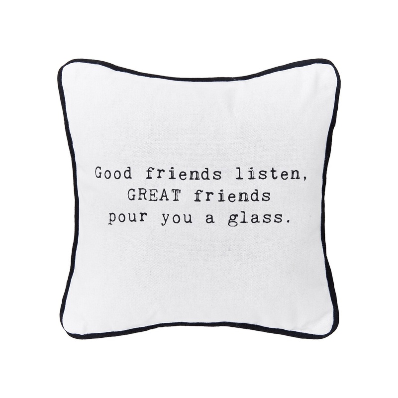 Pour A Glass 10″ x 10″ Printed Small Petite Throw Pillow