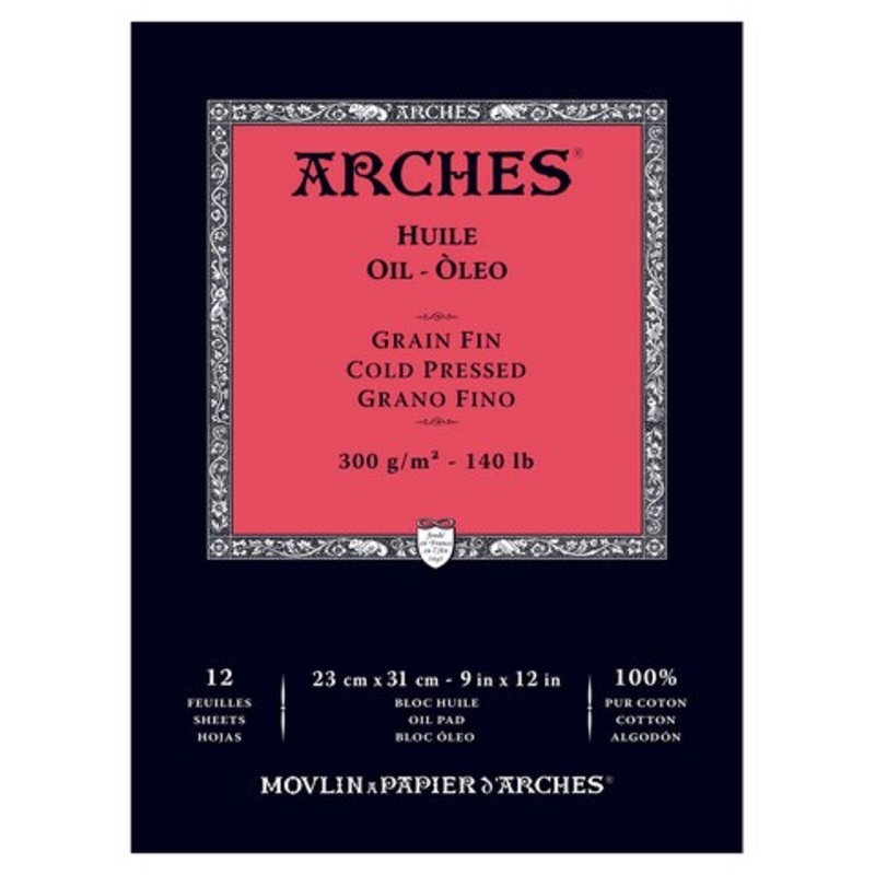 ARCHES OIL COLD PRESSED PAD 140LB 9X12