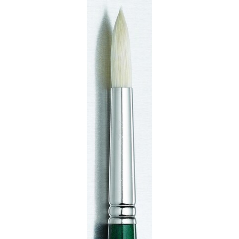 GAINSBOROUGH OIL/ACRY WHITE BRISTLE LONG HANDLE ROUND 4