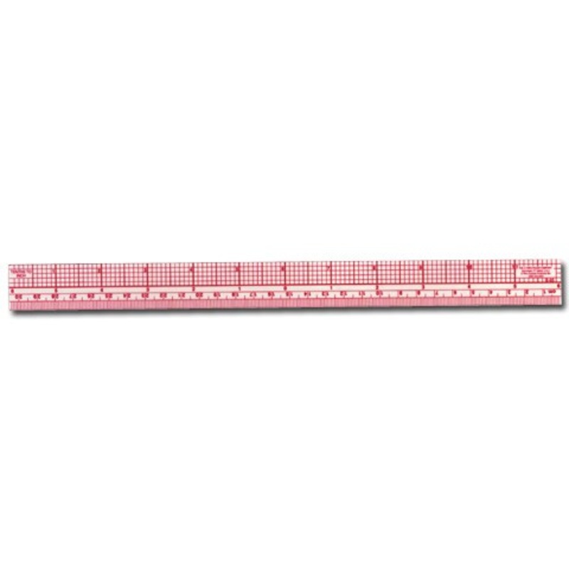 STANDARD TENTHS BEVELED RULER 1 INCH X 12 INCH