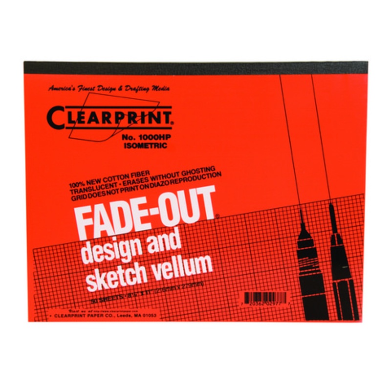 DESIGN VELLUM 1000HP ISOMETRIC GRID 50 SHEETS 8.5X11