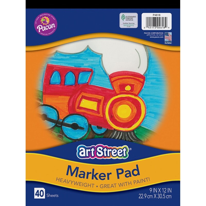 Marker Pad, White, 9″ x 12