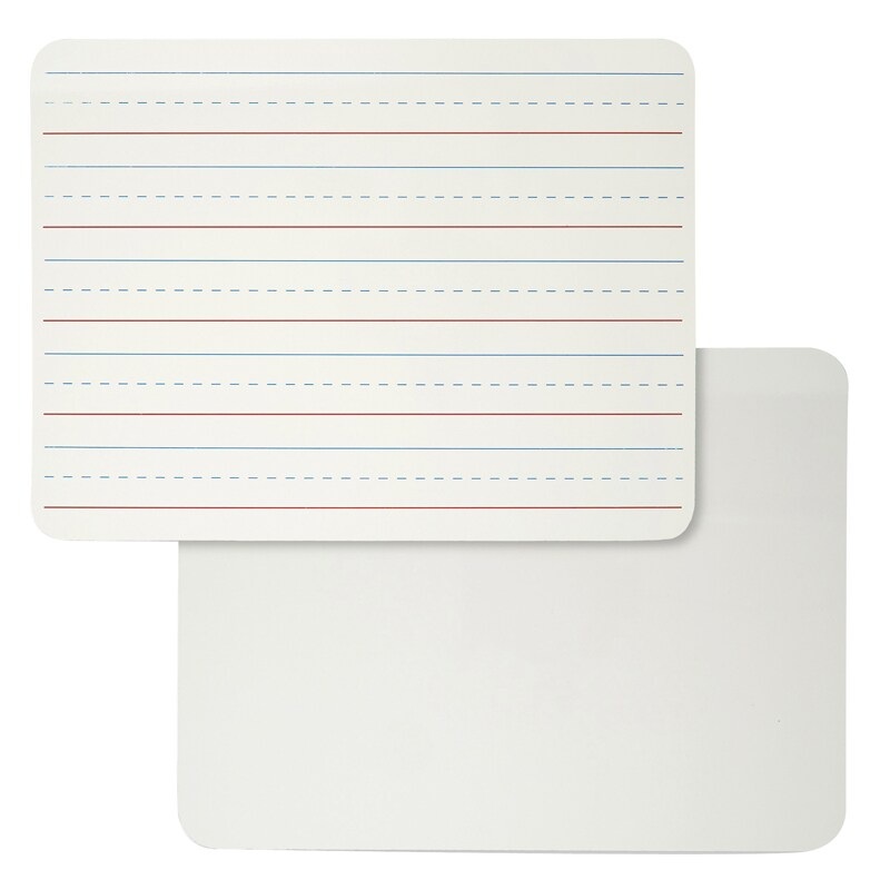 Dry Erase Board, Two Sided, Lined/Plain, 9″ x 12″
