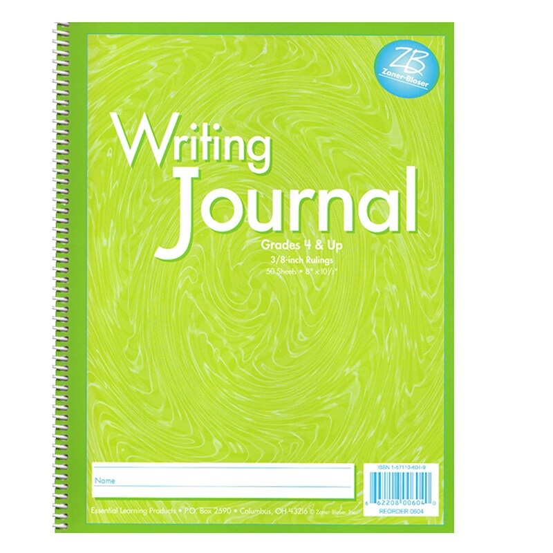 Writing Journal, Liquid Color, 3/8″ Ruling, Grades 4