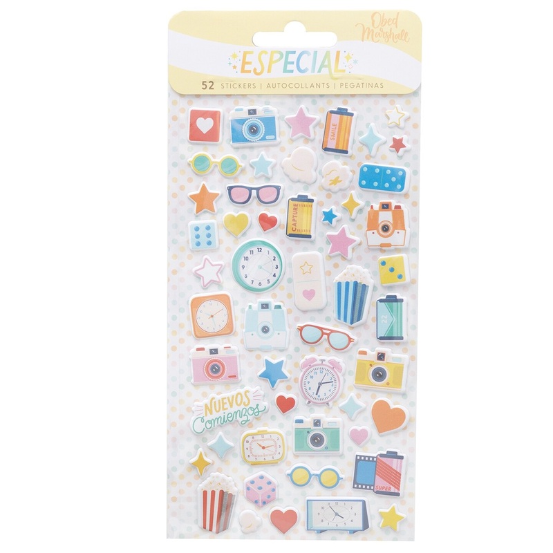 Obed Marshall Especial Mini Puffy Stickers 52/Pkg