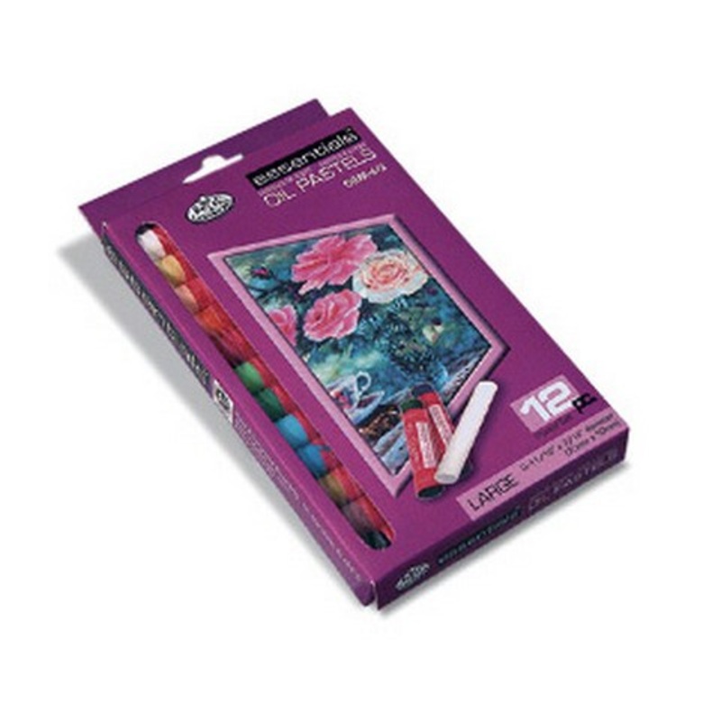 ESSENTIALS LARGE OIL PASTELS SET 12 PC