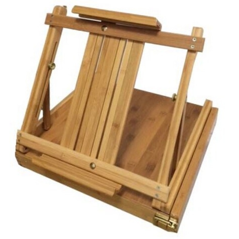 SOLID BAMBOO EASEL GUADALUPE TABLE TOP BOX EASEL