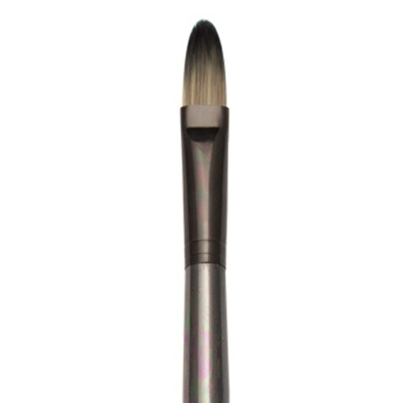 ZEN ACRYLIC SYNTHETIC BRISTLE LONG HANDLE BRUSH FILBERT 6