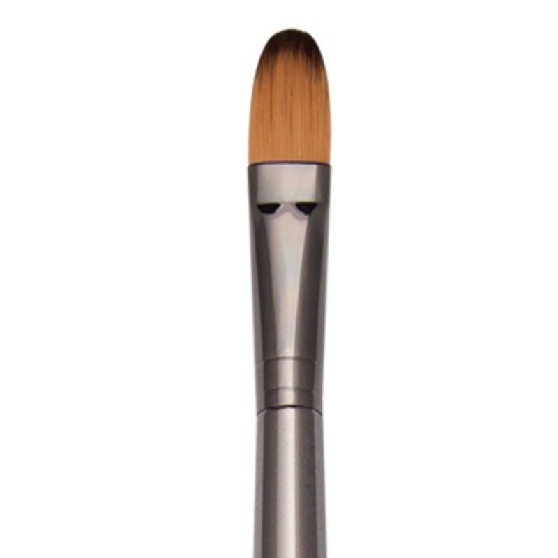 ZEN ALL MEDIA SYNTHETIC BRISTLE LONG HANDLE BRUSH FILBERT 8
