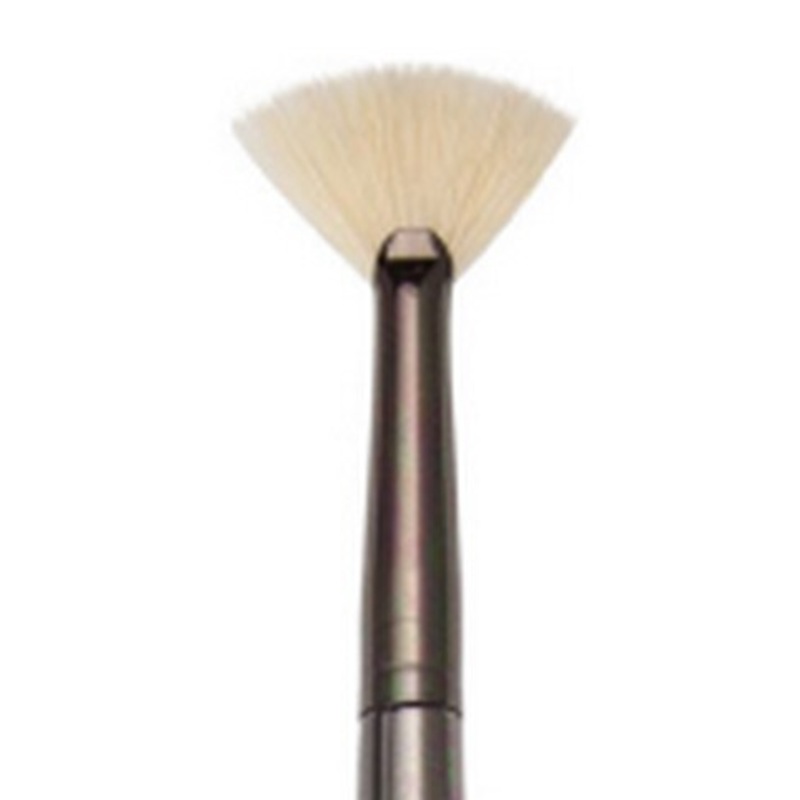 ZEN SYNTHETIC WHITE BRISTLE LONG HANDLE BRUSH FAN 2