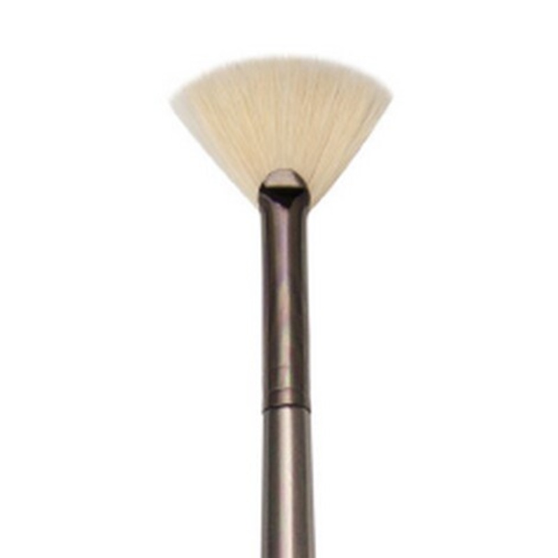 ZEN SYNTHETIC WHITE BRISTLE LONG HANDLE BRUSH FAN 4