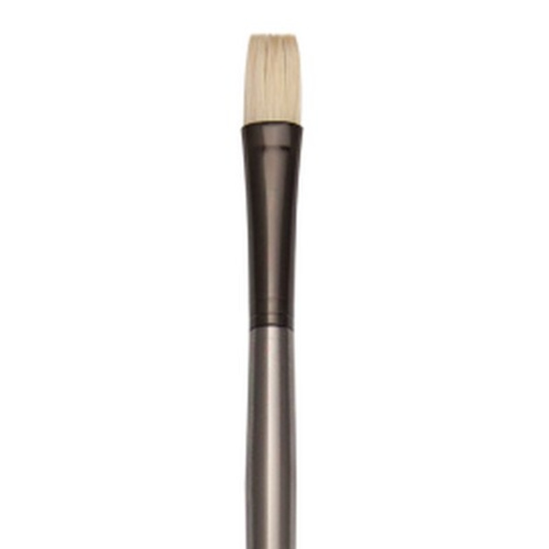 ZEN SYNTHETIC WHITE BRISTLE LONG HANDLE BRUSH FLAT 8