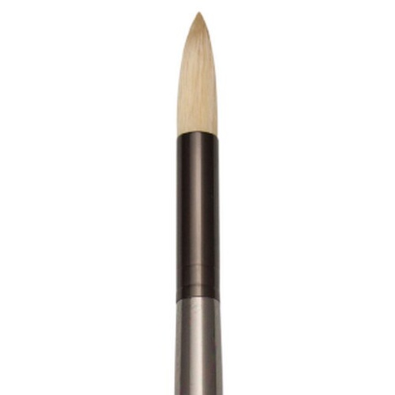 ZEN SYNTHETIC WHITE BRISTLE LONG HANDLE BRUSH ROUND 12
