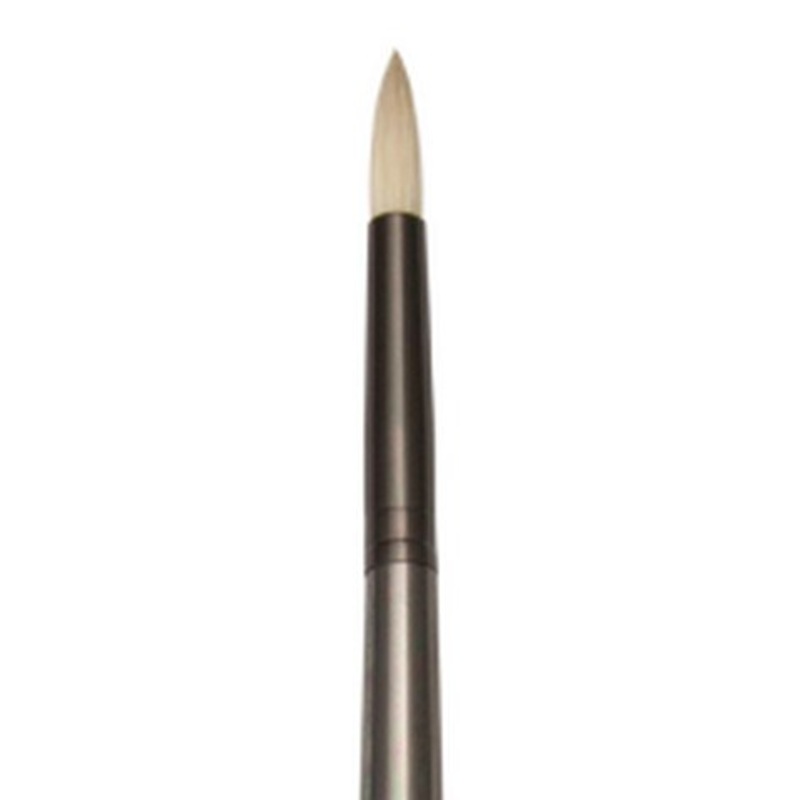 ZEN SYNTHETIC WHITE BRISTLE LONG HANDLE BRUSH ROUND 4