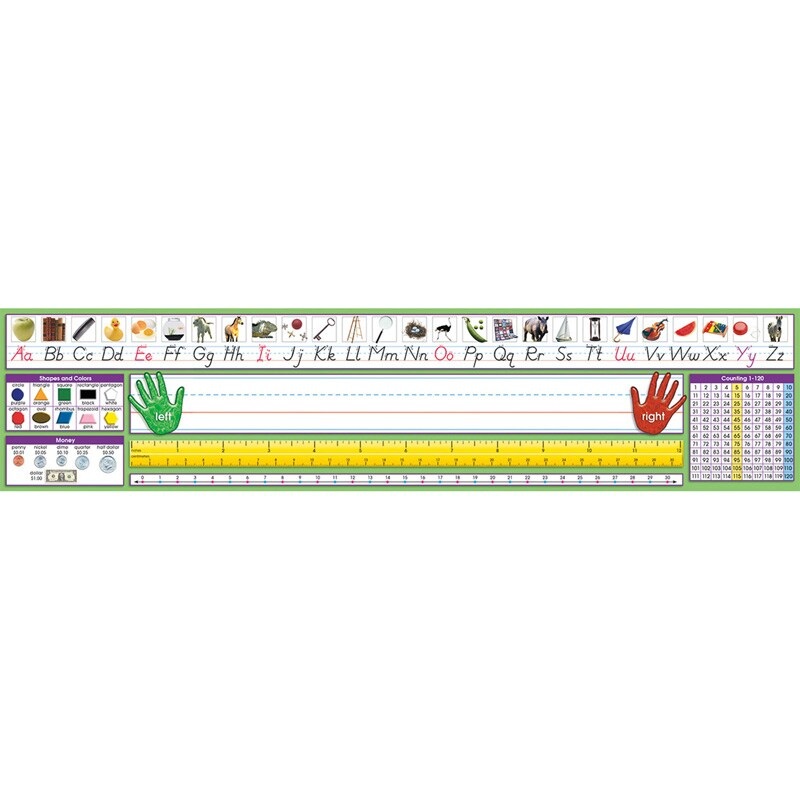 Adhesive Primary Modern Manuscript Desk Plates, 17.5 x 4