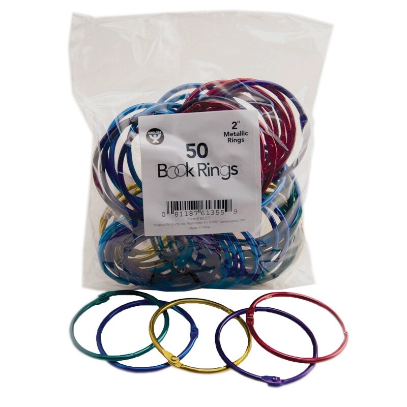Metallic Book Ring, 2″ Diameter, Pack of 50