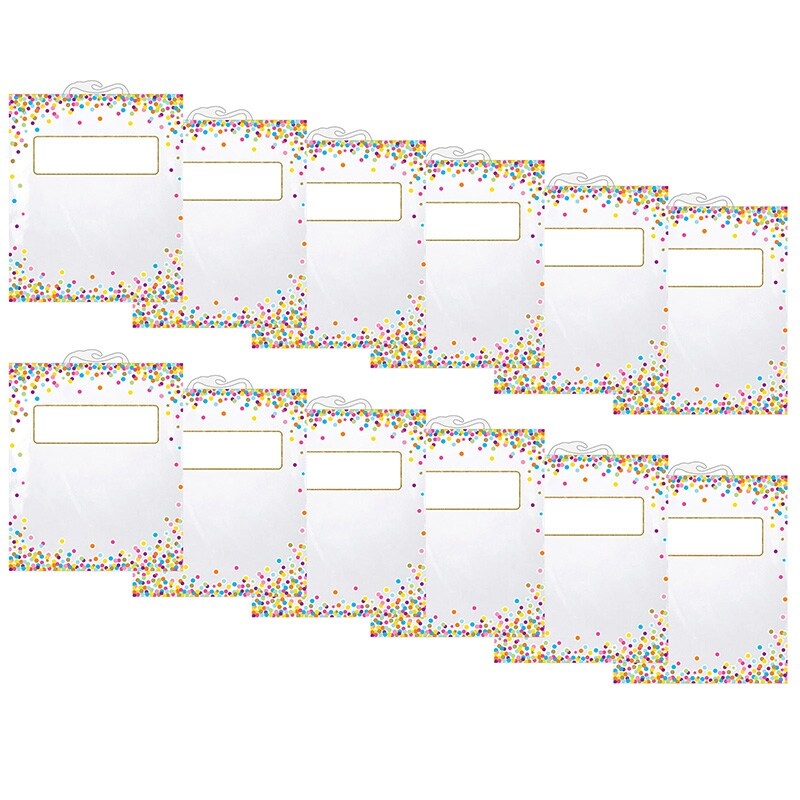 Hanging Confetti Pattern Storage/Book Bag, 10.5″ x 12.5