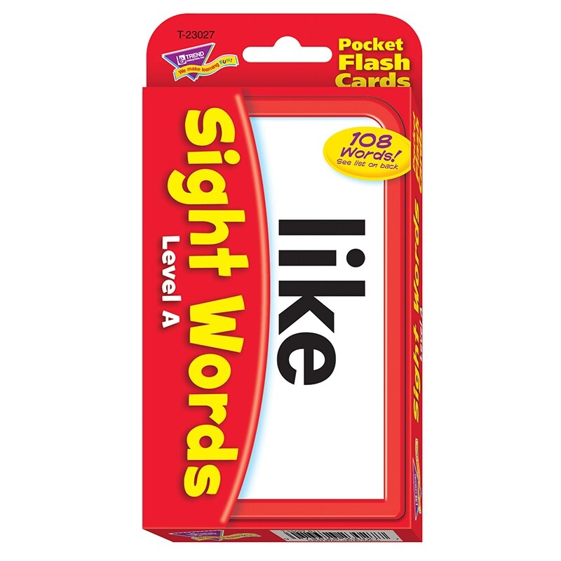 Sight Words  Level A Pocket Flash Cards