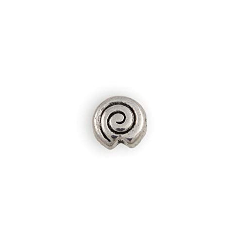 11×6 Pewter Nautilus Bead