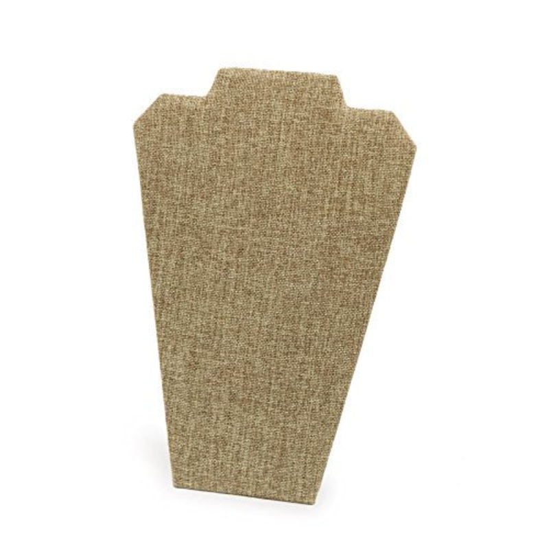 Burlap Necklace Stand Display with with an easel back (Jewelry Display)
