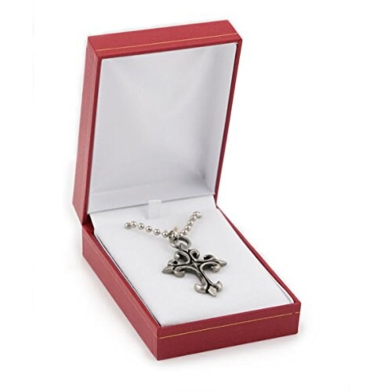 Cartier Style Large Pendant Box Red Leatherette