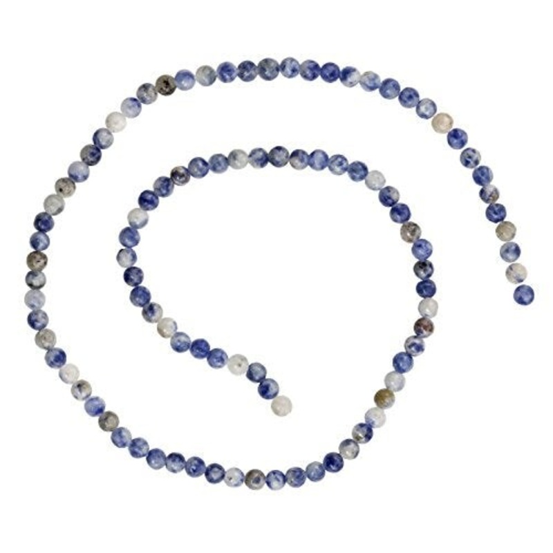 Denim Lapis Round Beads 4mm (16″ Strand)