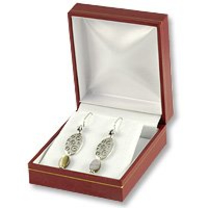 JewelrySupply Cartier Style Earring or Pendant Box Red Leatherette