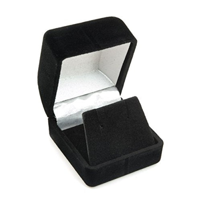 JewelrySupply Small Earring Box Black Flocked