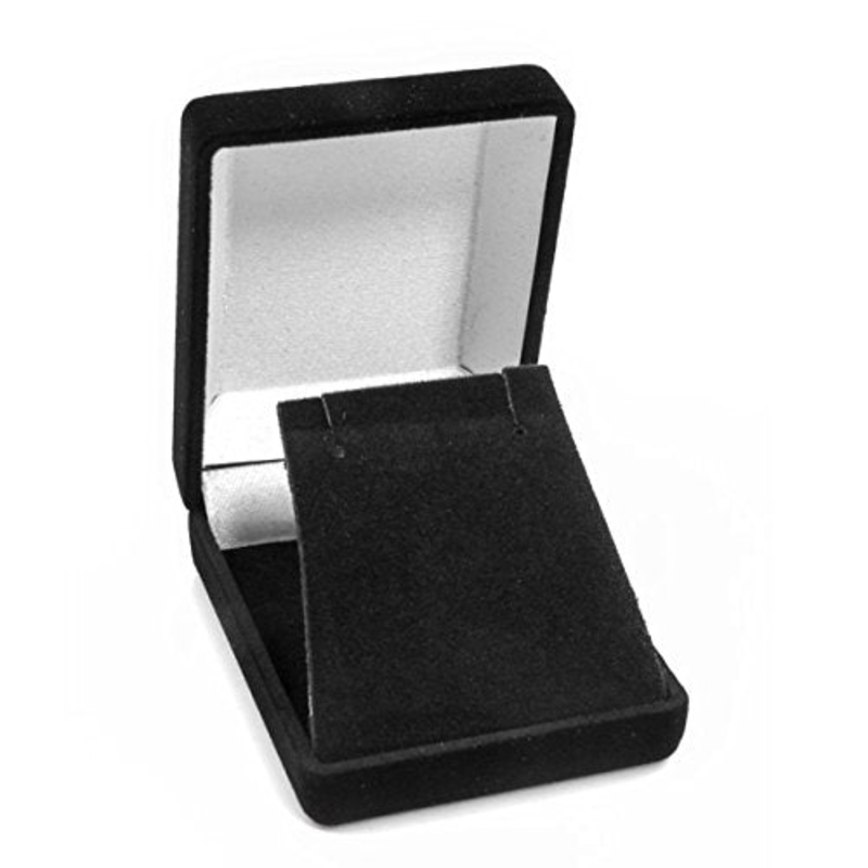 Pendant/Earring Box Black Flocked