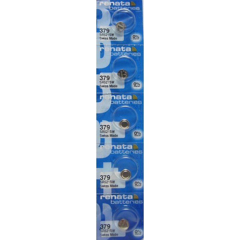 Renata 5 379 SR521SW Silver Oxide Zero Mercury Electronic Batteries