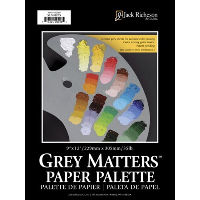 GREY MATTERS PAPER PALETTE PAD 50 SHEET 9 X 12