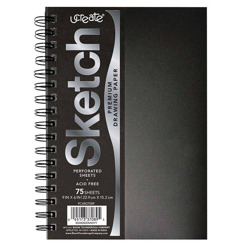 Poly Cover Sketch Book, Heavyweight, 9″ x 6