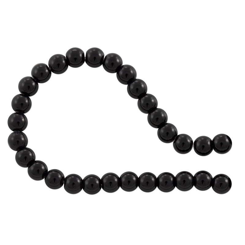 Black Obsidian Round Beads 6mm (15″ Strand)