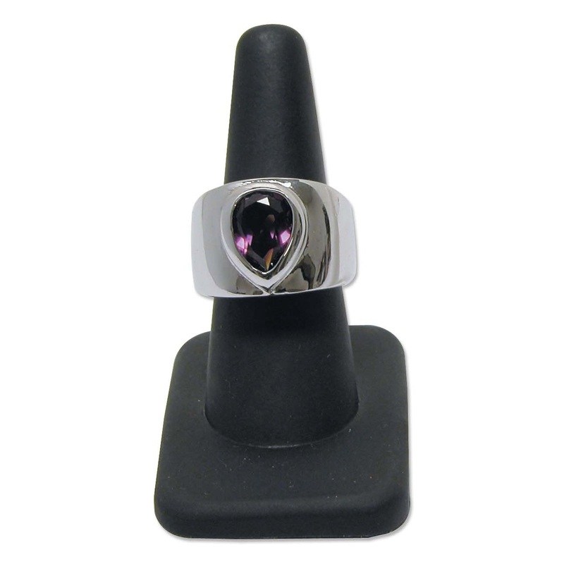 Black Rubber Ring Finger Jewelry Display