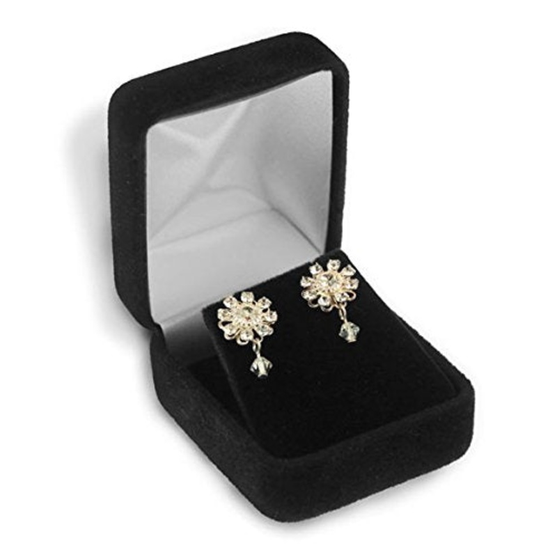 Black Velvet Earring Box