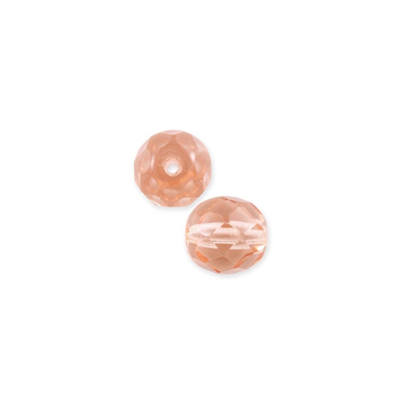 Czech Fire Polished Glass Round Beads 4mm Rose (Package of 50)