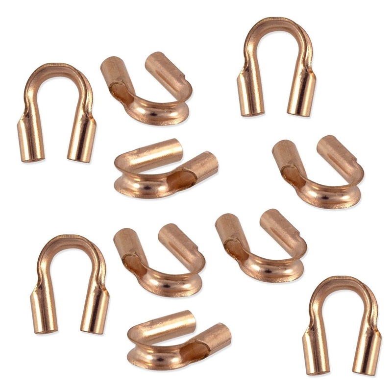 JewelrySupply Wire Protector 4.5×3.5mm Rose Gold Filled (Package of 10)