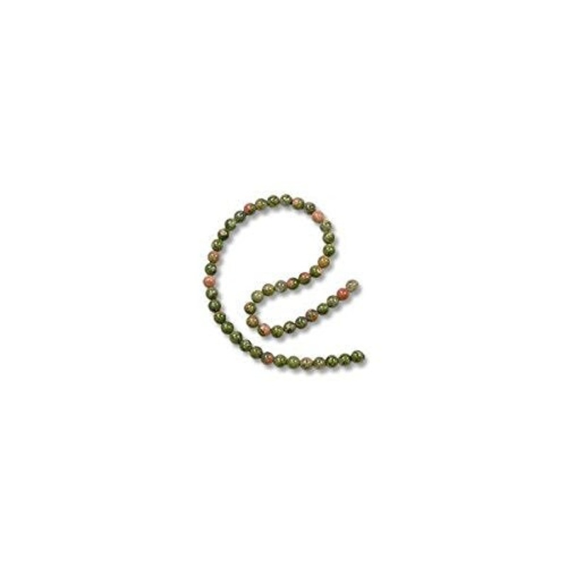 Unakite Round Bead 4mm (16″ Strand)