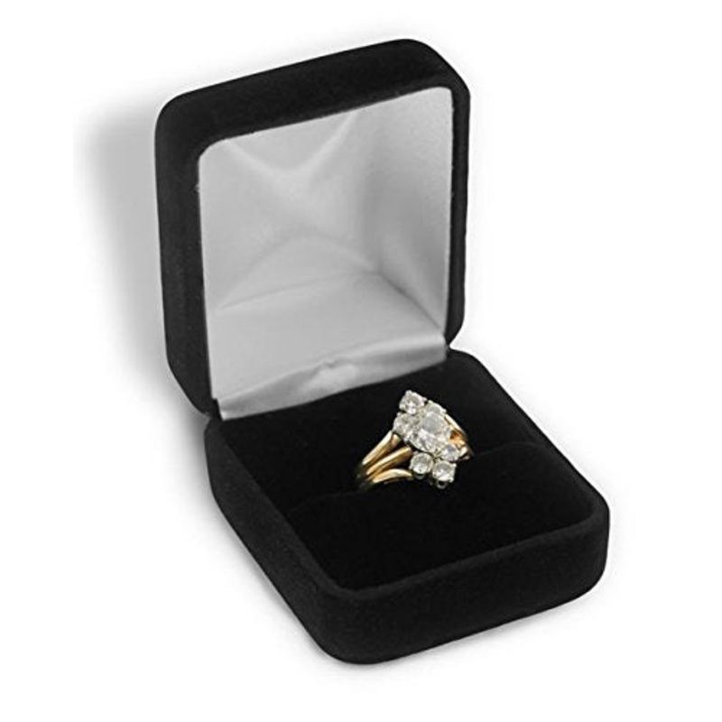 Black Velvet Ring Box
