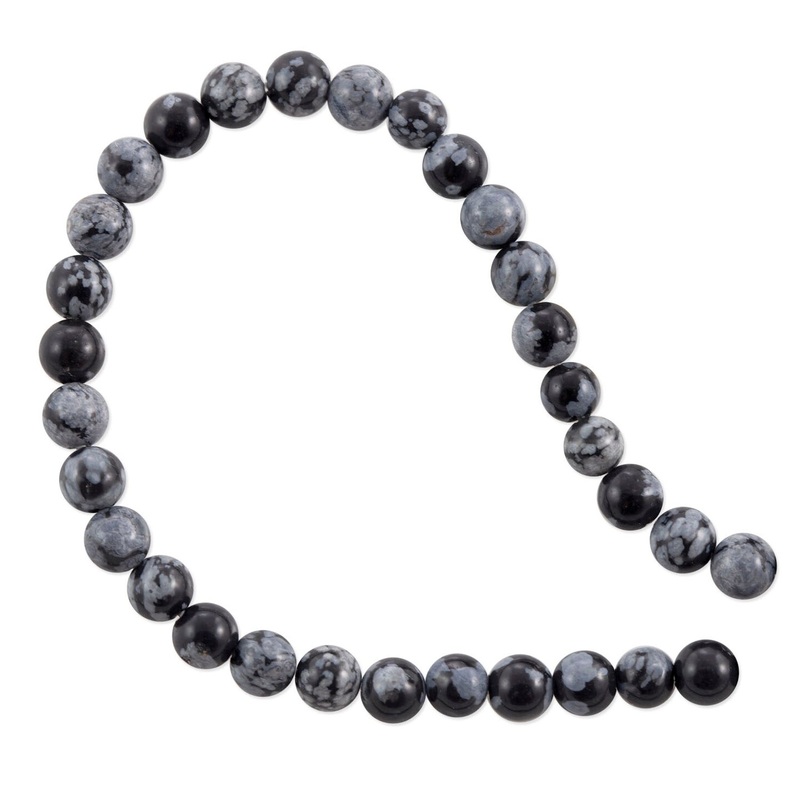 Snowflake Obsidian Round Beads 4mm (16″ Strand)