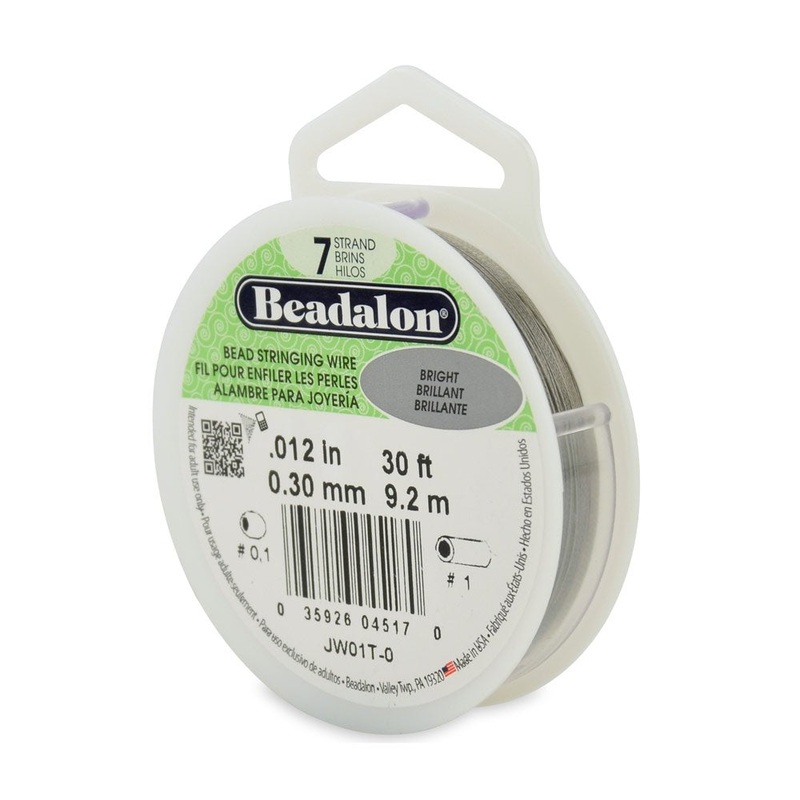 Bright Silver Beadalon Beading Wire .012″ Thickness 7 Strand (30 Feet)