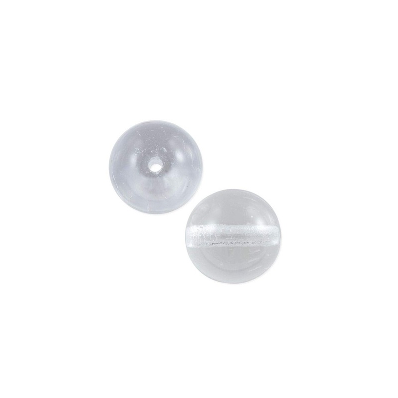 Czech Pressed Glass Round Beads 6mm Crystal (Package of 10)